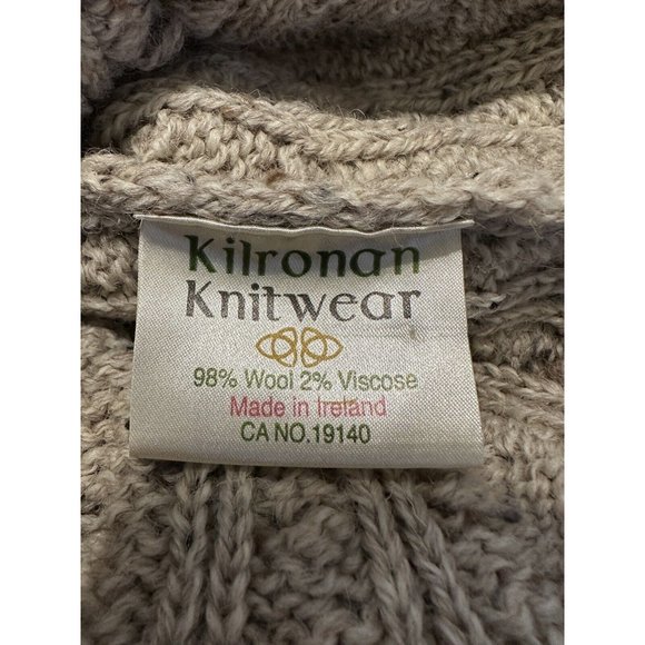 KILRONAN KNITWEAR Ireland Cable Knit Wool Winter Hat Beanie Warmth - Picture 4 of 6